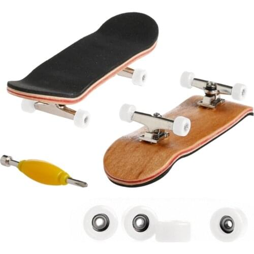 1Set Wooden Deck Fingerboard Skateboard Sport Games Kids Gift Maple Wood Set New