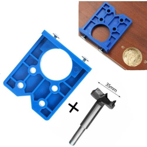 35mm Door Cabinets Hole Locator Template Accurate Woodworking Hinge Drilling Guide w/ Hinge drill DIY Tool