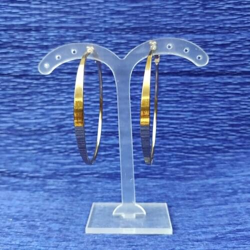 New Hoop Earring Shape Flat Round Charming Retro Popular Exaggerated Trendy Big Gift Hip-Hop In-Blog Show Party Unique Gold 009