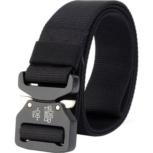 New Unisex belt fashion Quick release Alloy Insert buckle Men belt high quality Nylon casual simple Men and Women cowboy belt