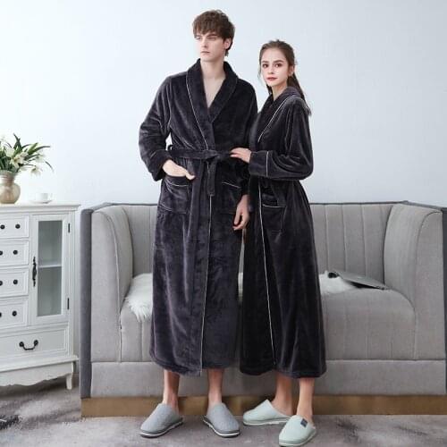 Thicken Autumn Flannel Warm Soft High-quality Bathrobe Pijama Mujer Female Nightwear Daily Casual Robe домашняя одежда женская