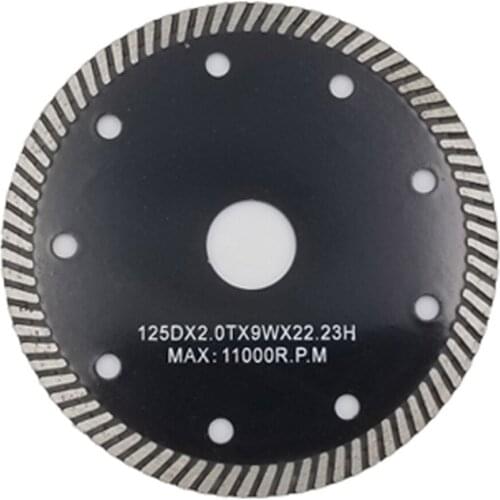 DB43 Professional Sintered Turbo Porcelain Cutting Disc Wet Dry Cutting 5 Inch Diamond Circular Saw Blade for Ceramic Tile 10PCS