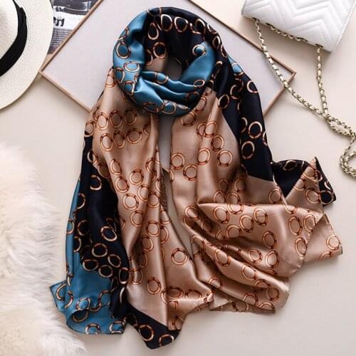 Luxury brand scarf fashion silk scarves women summer shawls wraps soft pashimina female Echarpe Designer beach stole bandana