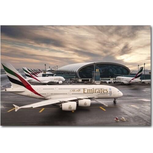 Airplane A380 Airport Wall Art Picture Posters and Prints Canvas Art Decorative paintings For Home Room Decor