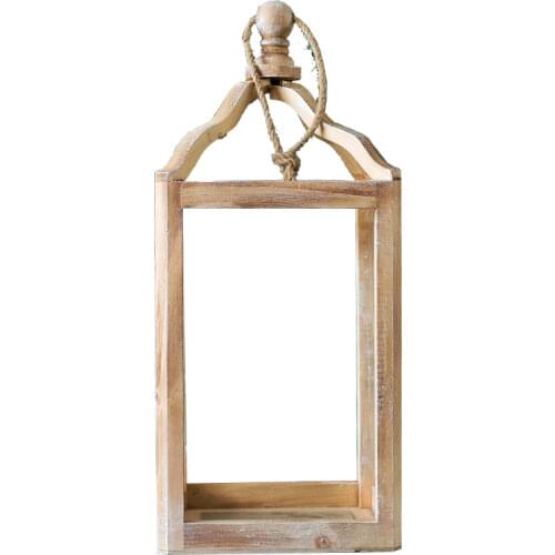 Nordic Wood Candle Stand Wind Lamp Candle Lantern Vintage Candle Holder Tealight Garden Kerzenhalter Hanging Decoration FC249