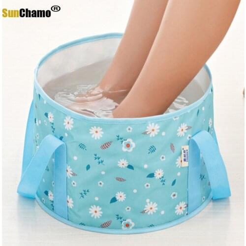 Foldable Basin Travel Camping Washbasin Bucket Leakproof PVEA Folding Basin Foot Bath Sink Washing Basket Spa Foot Bath Bucket