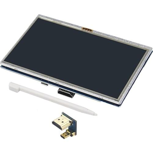 High Definition 5 Inch Touch Screen LCD Resistive Screen Display for Raspberry Pi 4B/3B+ Repair Parts