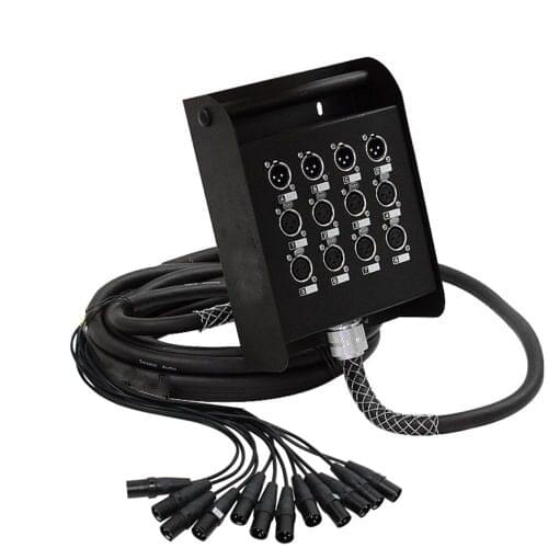 High quality KL Audio 12 Channel 8 Sends/4 Returns XLR SNAKE CABLE Color Coded 50 Feet