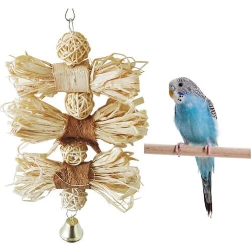 Parakeet Chewing Toy Parrot Bird Bites Swing Ball Loofah Vine Parakeet Chewing Toy Parrot Bird Bites Swing Ball Loofah Vine
