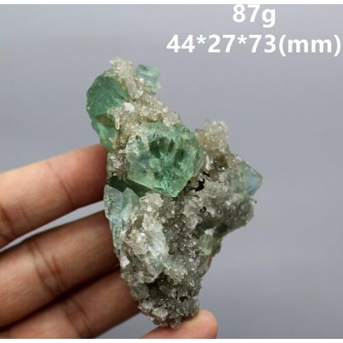 100% Natural green fluorite and clear crystal Symbiosis mineral specimens Stones and crystals Healing crystal quartz
