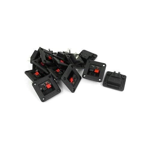 14 Pcs Audio Cable Clip 2 Position Push in Jack Speaker Terminals Connectors