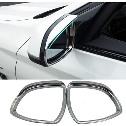 For BMW X3 G01 2018 Car Styling ABS Chrome Exterior Side Door Mirror Eyebrow Cover Rain Guard Trim 2pcs
