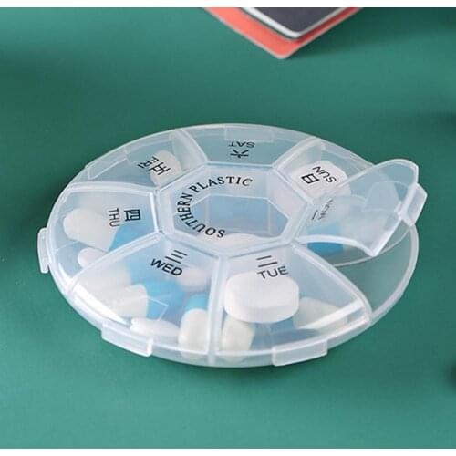 7 Grids Portable Weekly Pill Box Storage Case Pill Case Container Mini Medicine Organizer Tablet Dispenser Splitters