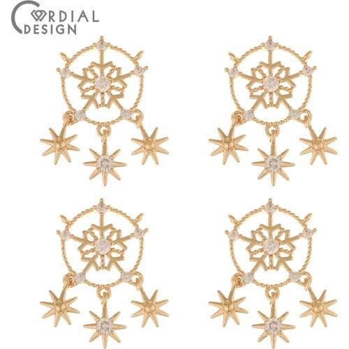 Cordial Design 50Pcs 17*27MM Jewelry Accessories/Necklace Making/CZ Pendant/Jewelry Findings & Components/Hand Made/DIY Charms