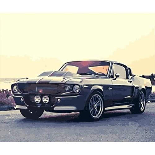 Car DIY Painting By Numbers Kits Coloring By Numbers Unique Gift Home Wall Art Decor 40x50 Artwork