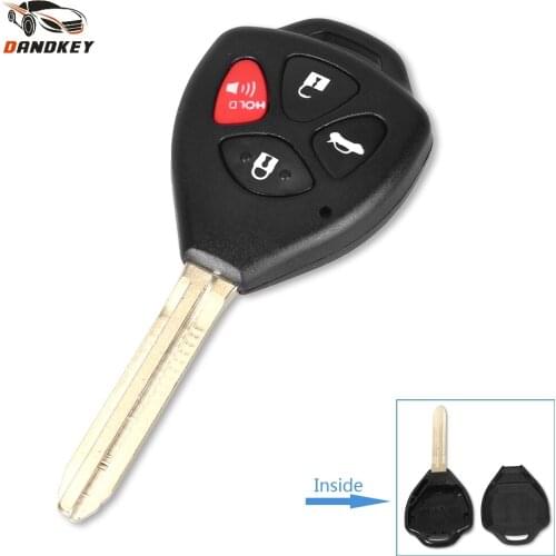 Dandkey 4 Button Remote Car Key Shell Case Fob Replace For Toyota Camry Avalon Corolla Matrix RAV4 Venza key shell