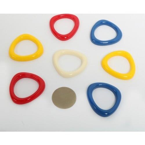 Childrens Fun Pure-color Special-shaped Round Triangle Hollow Resin Frame DIY Handmade Jewelry Earrings Nails Fittings Material