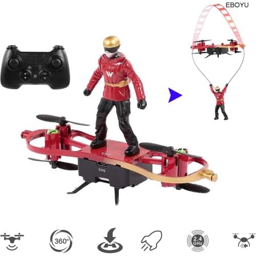 EBOYU Attop F5 2.4G Mini RC Drone Skater Shaped Aircraft Flight Mode Altitude Hold for Kids Playing RC Quadcopter Toys