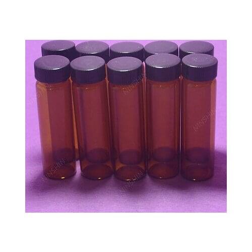 40ML Amber Reagent Bottle,Sample,Penicillin Vials,With PP Screw Lid,10PCS/LOT