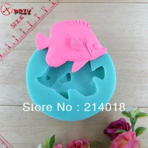 Fish shape chocolate silicon mold fondant Cake decoration mold fondant mold (si235)