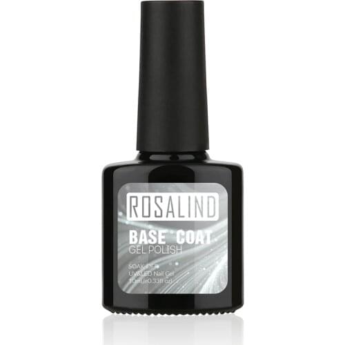 ROSALIND 10ML Base Coat Top Quality Gel Nail Polish Vernis Semi Permanent UV LED Soak Off Transparent UV Gel Polish