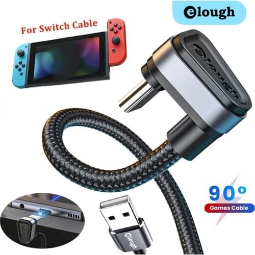 Type C Cable 2.4A Fast Charging Data Cord Type C 180 Degree USB C Phone Cable For Samsung Xiaomi Redmi USB C Cable for Switch