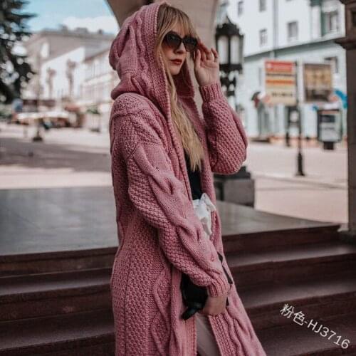 GOOHOJIO 2020 New Autumn Sweater Cardigans Women Clothes Female Knit Coat V-neck Lantern Sleeve Open Stitch Loose Sweater Cheap