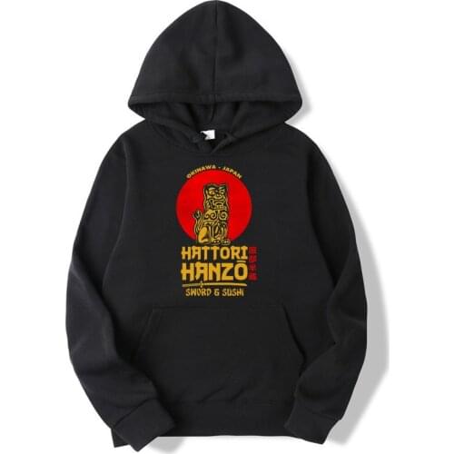 Kill Bill Ninja Hattori Hanzo Hodded Tracksuit Pattern Printed Men Clothes Hip-Hop Crewneck Japan Anime Harajuku Pullover Hoodie