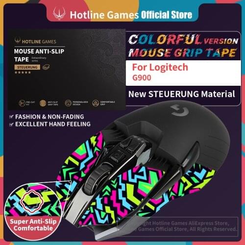 Hotline Games Mouse Grip Tape for Logitech G900 / G903 Wireless Gaming Mouse Anti-slip Tape [Color-Aurora]