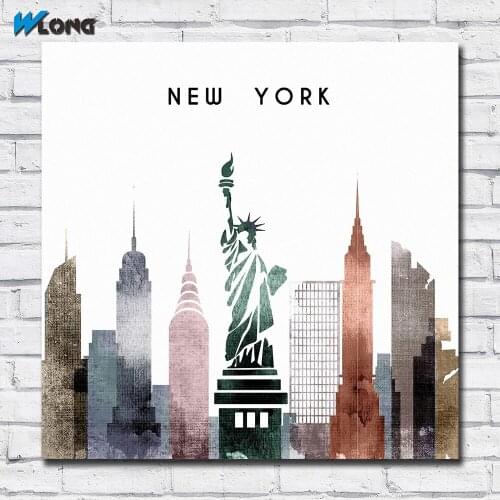 Fashion Modern Home Decor Statue of Liberty Canvas Wall Art Painting Plant Nordic Posters and Prints For Living Room Unframed