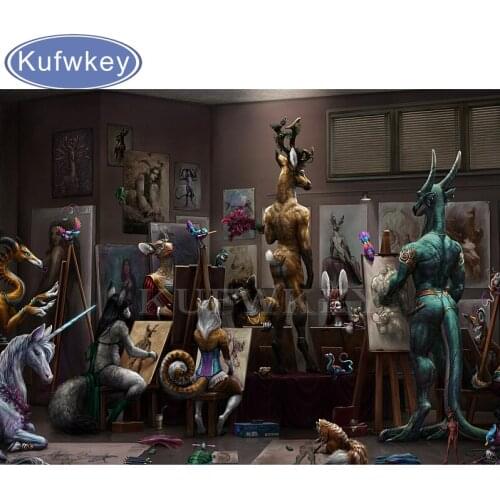 5D DIY Diamond Painting Cross Stitch kit Abstract animals Painting class,diamond Embroidery Mosaic Decor Christmas gifts