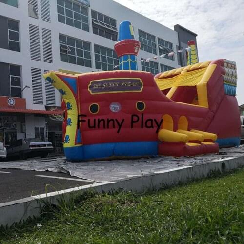 Inflatable Pirate Ship,inflatable fun city Inflatable Bouncer Combo for playground trampoline,Boat Bouncer Jumping