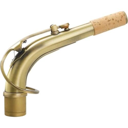 B65 Sax Bend Neck for Alto Saxophone Antique Brass Crafted Heat-insulating Material 24.5mm Nozzle with Professional Leather Pad