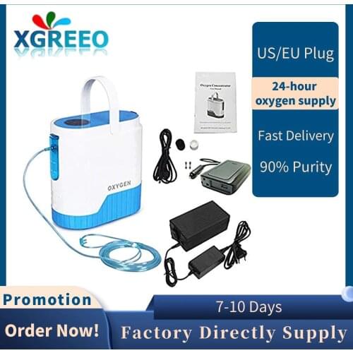 XGREEO COX-C1BA Home/Car Care Portable Oxygen Concentrator Low Operation Noise Oxygen Machine 90% Concentration Oxygen Generator