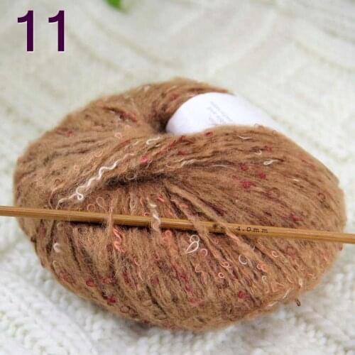 Sale 1SkeinX50gr Luxury Fluffy Soft NEW MOHAIR Shawls Hand Knit Crochet Yarn Tan 825-11