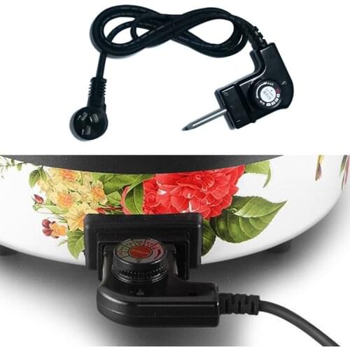 US/UK/SA/EU/CN Plug Adjustable Power Cord with Automatic Regulator for Electric Baking Pan Electric Heating Pot Pin Plug G8TB