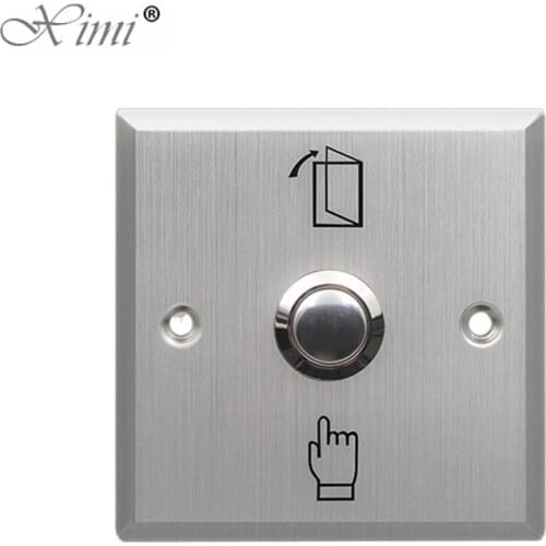 Cheapest Stainless Steel Exit Button 86 Metal Access Control Exit Button Release Button Exit Switch With Led And Key