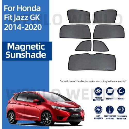 For Honda Fit/Jazz GK 2014-2020 Mesh Sun Visor Car Magnetic Curtain Front Rear Window Windshield Sunshade Block UV Protection
