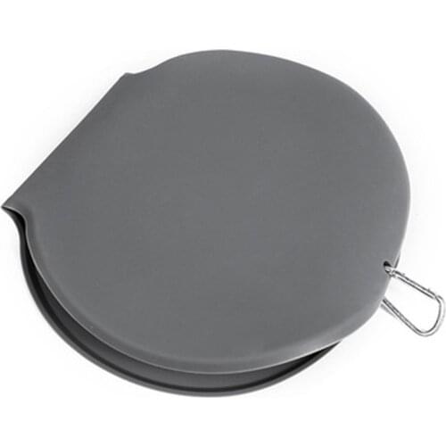 Silicone Folding Pet Bowl Pet Outdoor Portable Dog Bowl Silicone Folding Pet Bowl Anti-choking and Anti-vomiting Double Food Bow