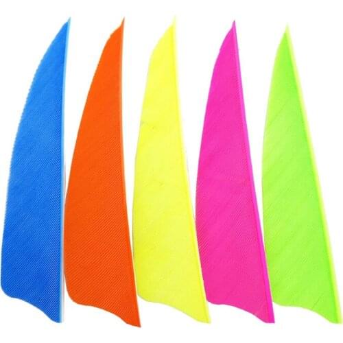 60pcs Archery Arrow Feather 3" Nature Arrow Turkey Feaching Vanes 5 Colors Bow Arrow Accessories