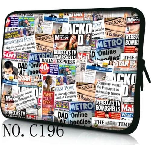 Newspaper Laptop Bag Sleeve Case For Apple Macbook Air Pro Retina 13 14 15 For Xiaomi HP DELL Mac book 16 Notebook Accessories