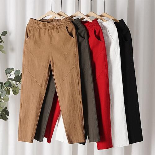 Supodeth Women's Trousers Harem Pants