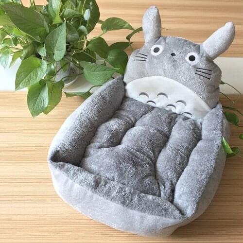 Warm Animal Sleeping Mat Sofa Cute Totoro Litter Pet Cama Rabbit Guinea Pig Cat Puppy Dog Beds for Small Dogs Lounger
