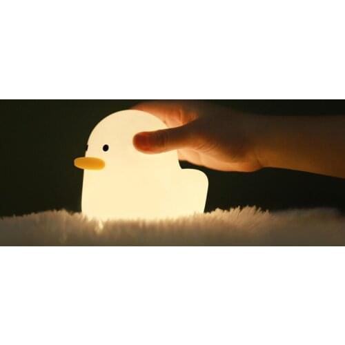 Dull Duck USB Powered Led Silicone Light Toilet Night Light Kids Play Lighting