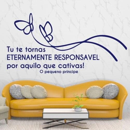 Vinyl Decal Tú Te Tornas Eternamente Responsavel Portuguese Quotes Wall Sticker Mural For Livingroom Bedroom Decor Poster RU2294