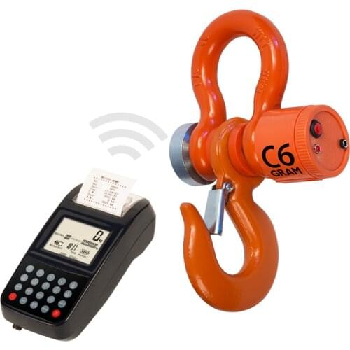 GRAM C6 10 tons high quality standard digital hang scale wireless crane scale with printer weighing scales