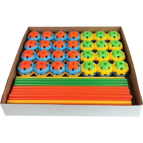 4D Straw Construction Building Castle Blocks Montessori Toys for Boys Girls