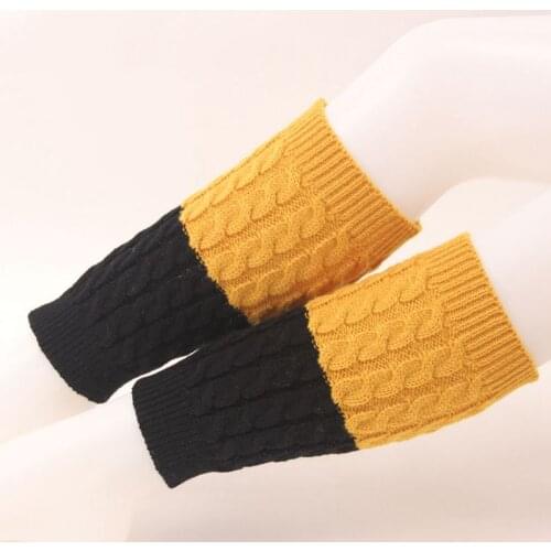 Women Girls Winter Leg Warmer Matching Colour Womens Twisted Style Stepping Foot Socks Fashion Gaiters Boot Cuffs Retail JT014