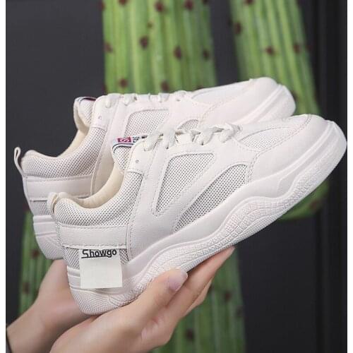 Womens Chunky Sneakers 2019 Fashion Women Platform Shoes Lace Up Vulcanize Shoes Womens Female Trainers Dad Shoes D1-70