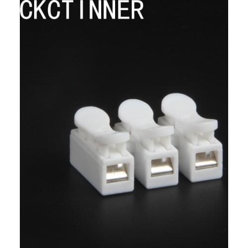 10pcs CH-3 Spring Wire Quick Connector 3p Electrical Crimp Terminals Block Splice Cable Clamp Easy Fit Led Strip